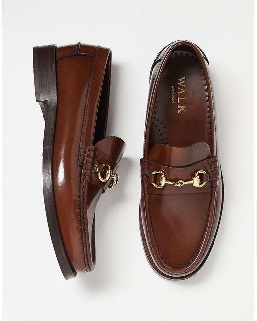 Mocasines Color Tostado Con Bridón Dalston De Walk London de hombre de color Blue