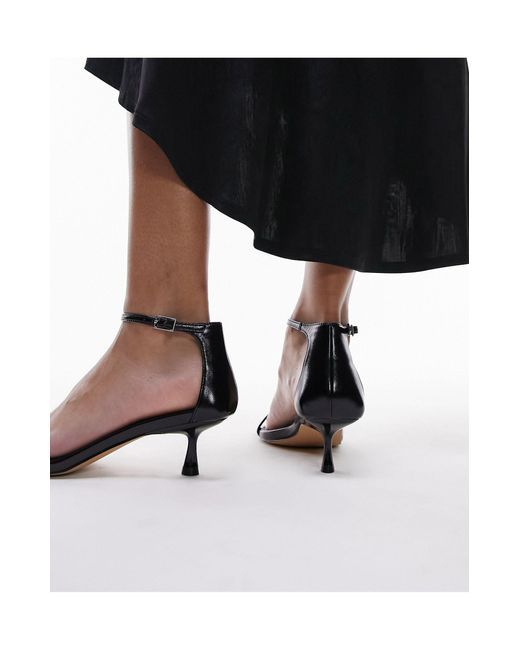 Imogen - sandali con tacco medio neri di TOPSHOP in Black