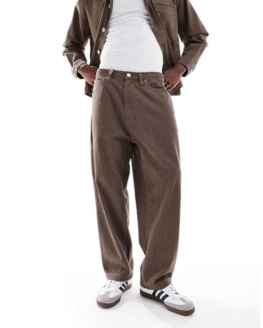 Santa Cruz Brown Co-Ord Baggy Fit Trousers for men