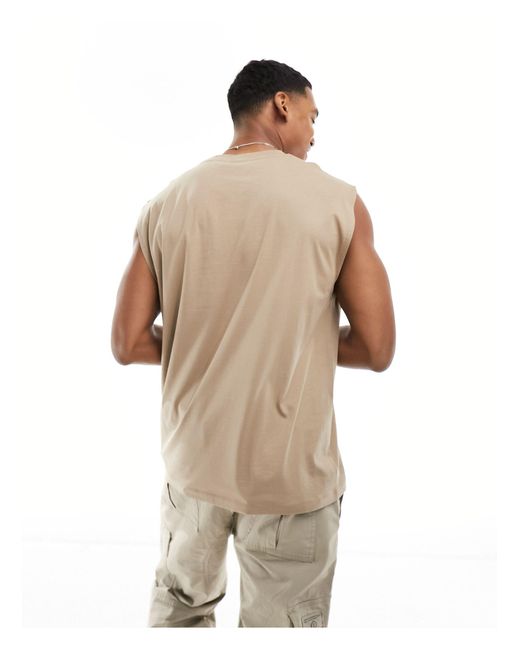 ASOS Natural Oversized Vest for men