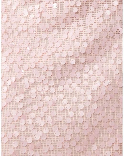 New Look Pink Sequin Mini Skirt