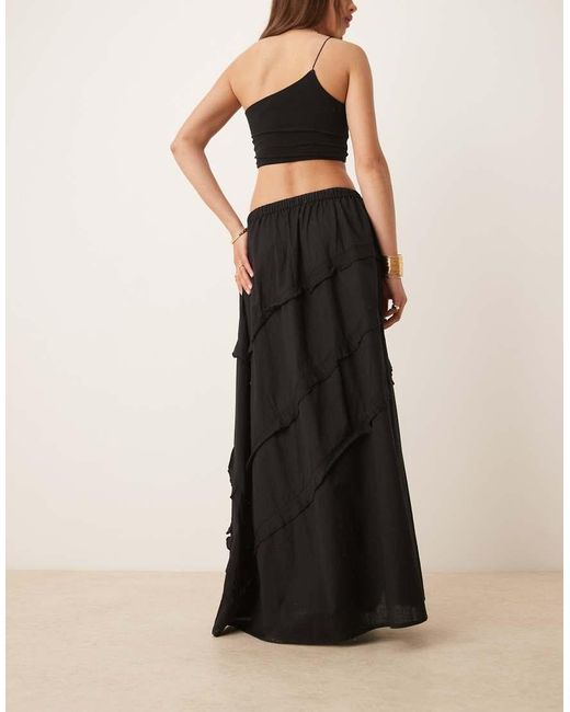 esmé studios White Esmee Exclusive Maxi Beach Skirt With Ruffle Detail