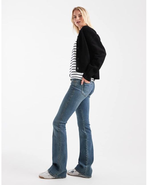 Dr Denim Tall Black Kily Low Waist Bootcut Jeans