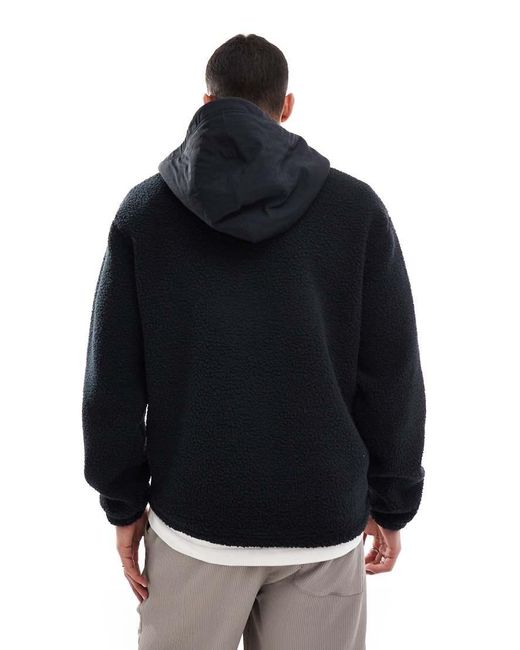 Sudadera Negra Con Capucha Y Cremallera De Sherpa Flight De Nike de hombre de color Blue