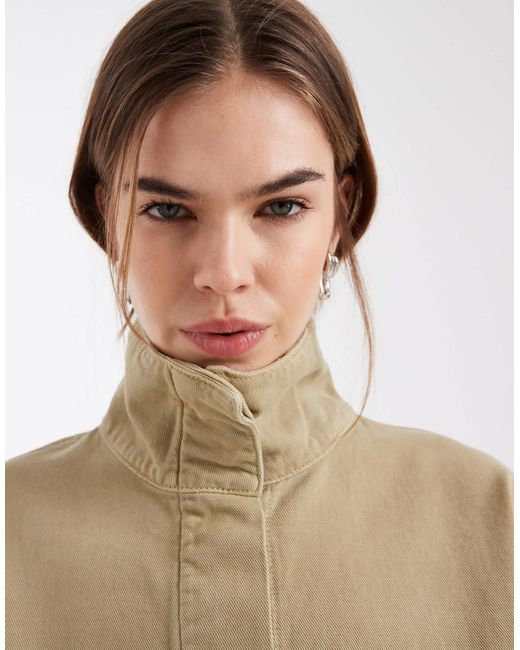 ASOS Natural Funnel Neck Jacket
