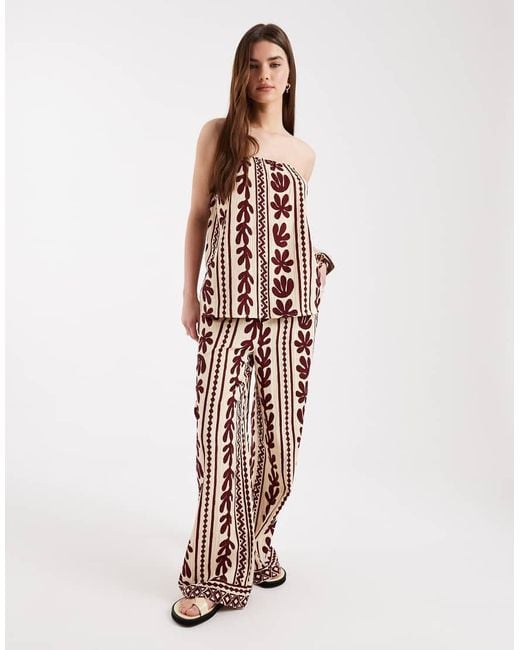 New Look Multicolor Patterned Bandeau Top