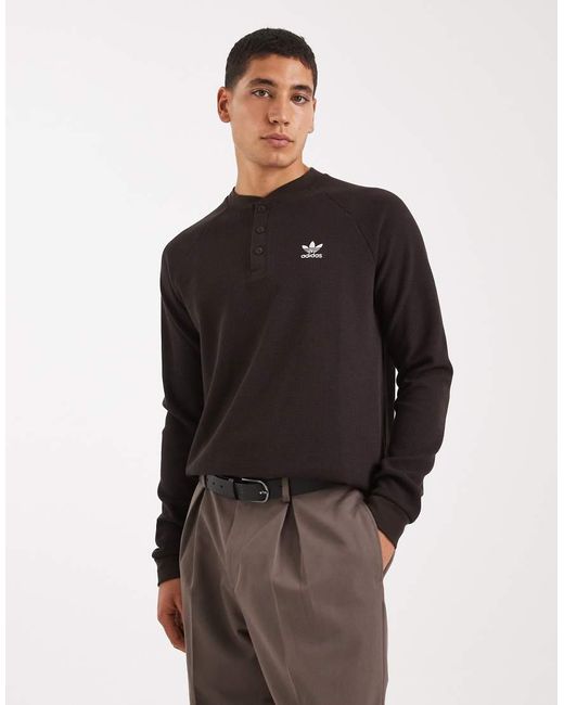 Adidas Originals Brown Trefoil Essentials Tee for men
