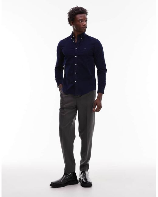 Tommy Hilfiger Blue Corduroy Shirt for men