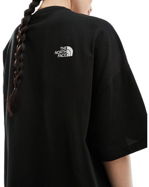 Vestido estilo camiseta con logo simple dome The North Face de color Black