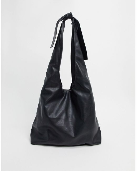 Mango Black Oversized Slouchy Shoulder Bag