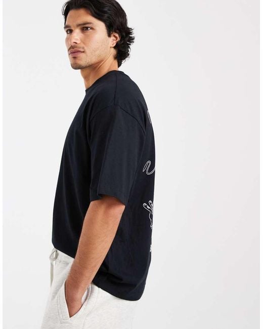 ASOS Blue Oversized T-shirt With Pokemon Mewtwo Print for men