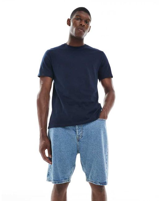 Jack & Jones Blue Tony Loose Fit Denim Shorts for men