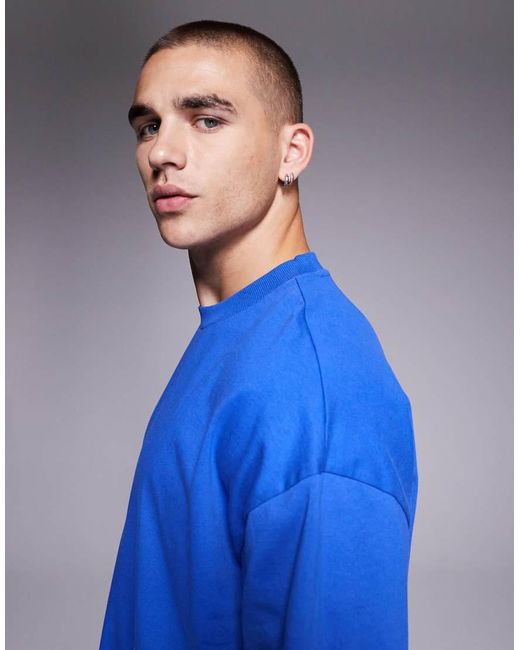 River Island Blue 'archive' T-shirt for men