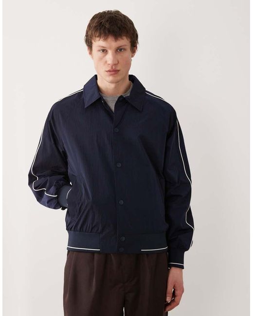 Calvin Klein Blue Nylon Bomber Jacket for men