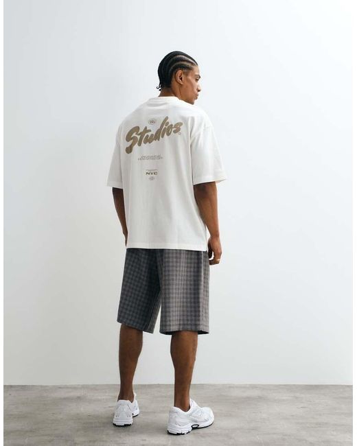 ASOS White Oversized T-shirt With Bubble Text Graphic for men