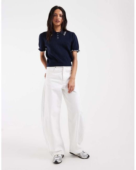 Levi's Blue Super Soft Short Sleeve Polo Top