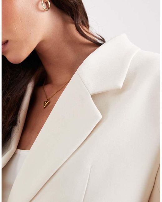 ASOS Natural Tailored Oversized Boxy Blazer