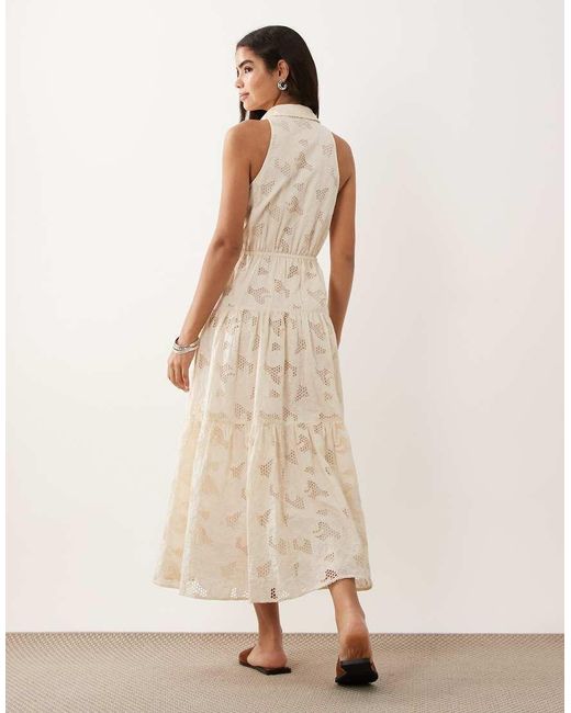 Ralph Lauren Natural Floral Midi Day Dress