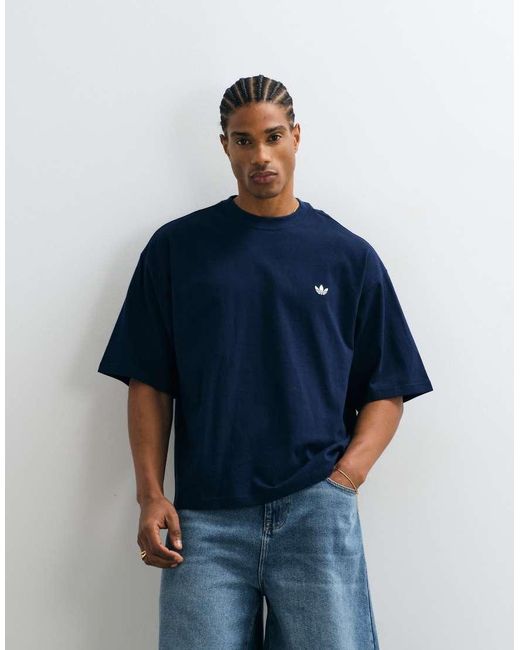 Adidas Originals Blue Essential Oversized T-shirt for men