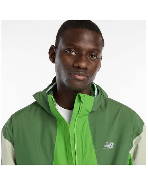 New Balance Green Rc Waterproof Jacket for men