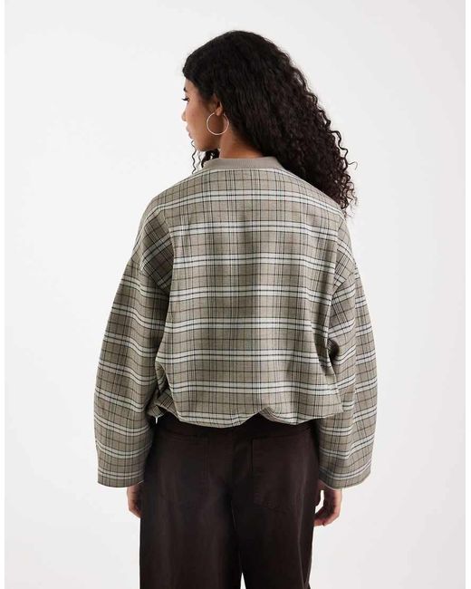 ASOS Gray Tailored Bomber Jacket