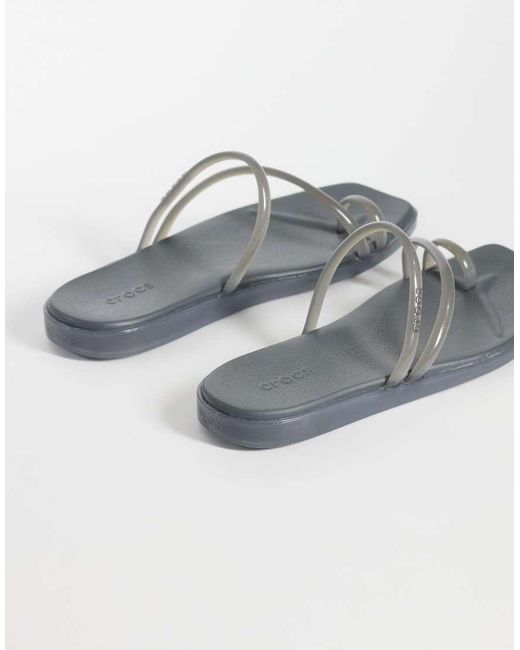 CROCSTM Gray Miami Jelly Toe Loop Sandal