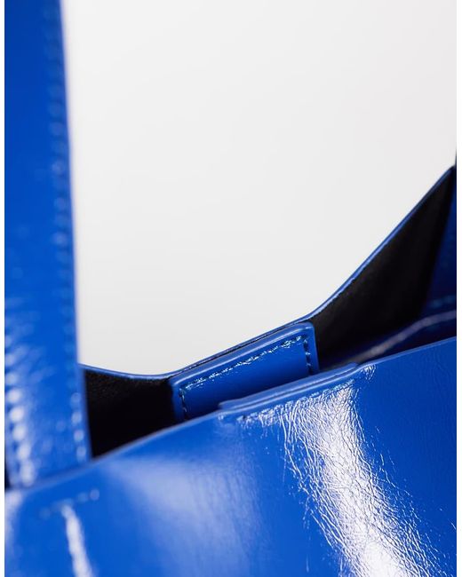 ASOS Blue Oversized Bonded Tote Bag