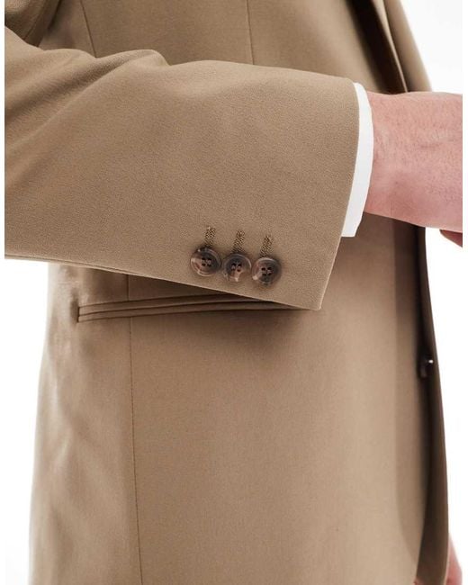 Giacca Da Abito Slim Color Pietra Scuro di ASOS in Natural da Uomo