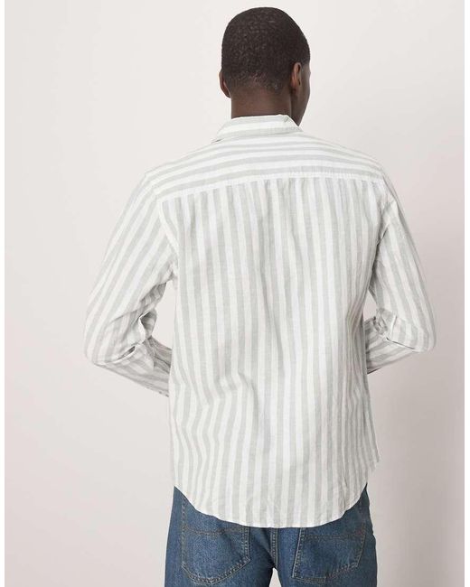 SELECTED Natural Linen Blend Slim Shirt for men