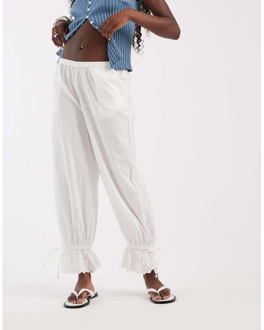 JJXX White Broderie Anglaise Bloomers