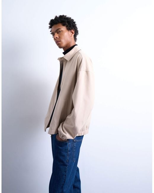 Topman White Harrington Jacket for men