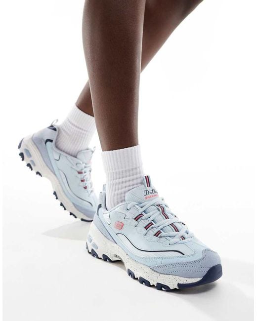 Skechers White D'lites Bold Views Trainers