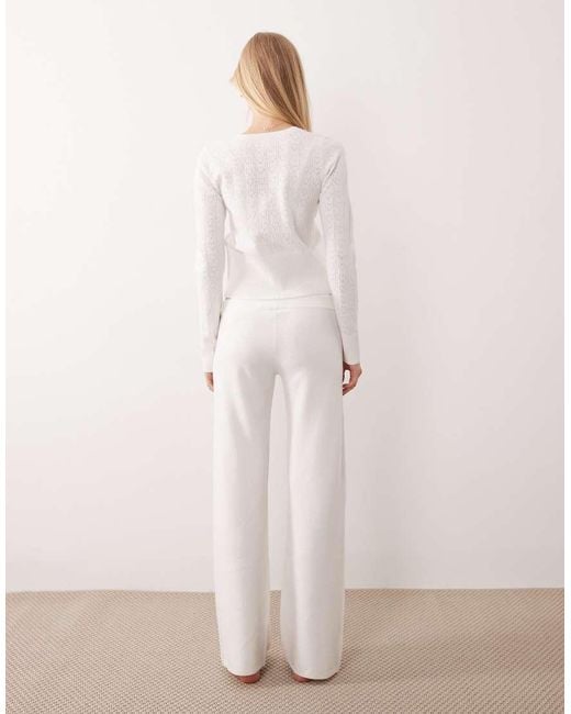 Hollister White Gilly Hicks Sweater Lounge Trousers Co-ord
