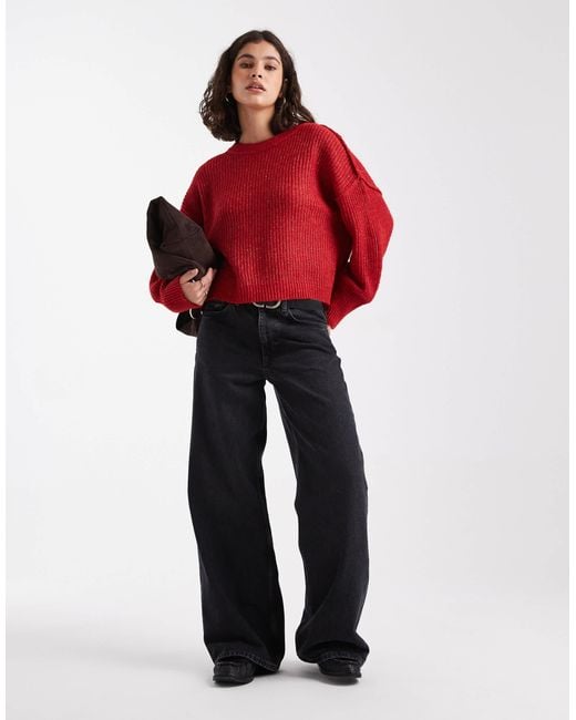 ONLY Red Slouchy Jumper