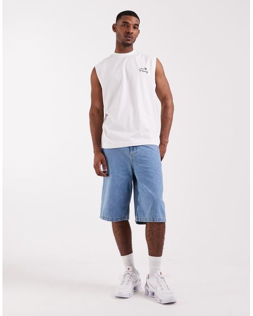 ASOS White Oversized Tank With Scenic Graphic for men