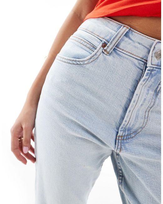 ASOS Blue Asos design petite – schmale mom-jeans