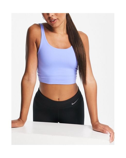 Nike Nike Yoga Luxe Light Support Crop Top in Blue | Lyst Australia
