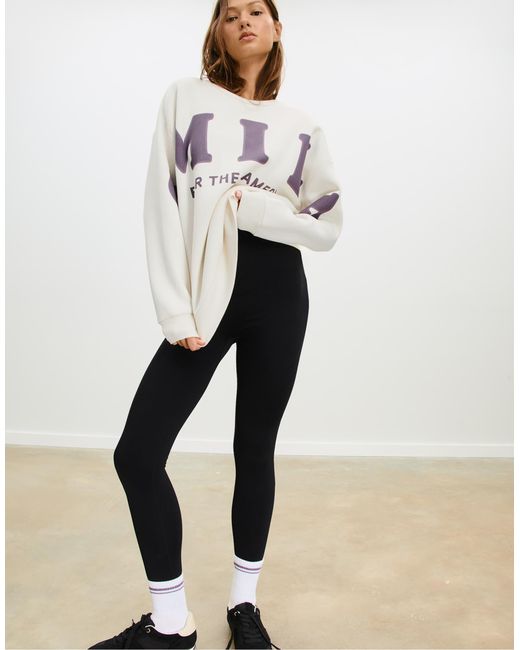 Stradivarius White – oversize-sweatshirt