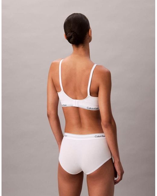 Calvin Klein Brown Icon Cotton Modal Maternity Lightly Lined Triangle Bralette