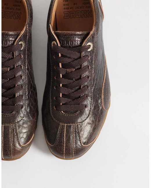Bronx Brown Gravit-yy Low Top Sneakers