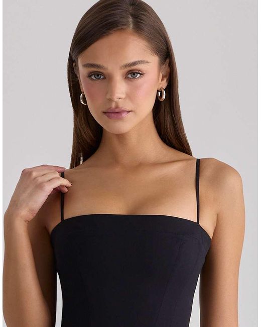 House Of Cb Black Dolly Cotton Flared Midi Sundress