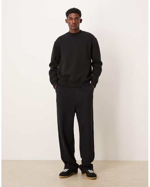 ASOS Black Relaxed Fit Sweatshirt With Souvenir Print for men