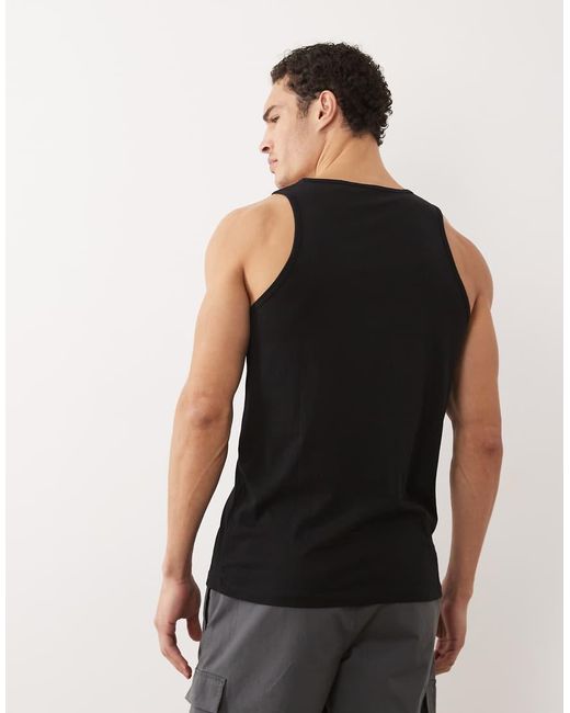 Jack & Jones Black Jersey Singlet Top for men