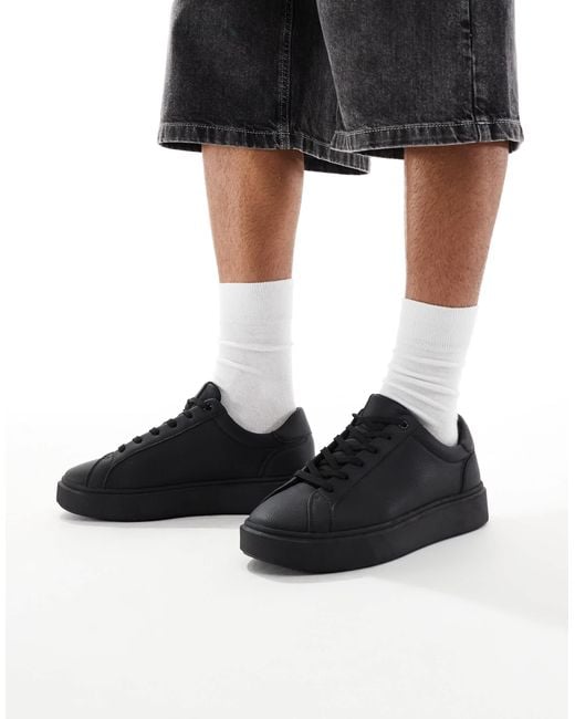 ASOS Black Lace-up Sneakers for men