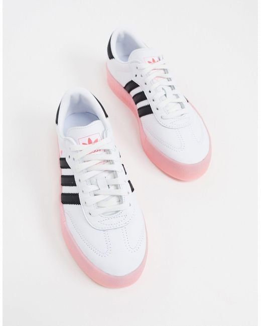 Adidas Womens WMNS Sambarose 'White Halo Pink' Footwear White/Footwear  White/Halo Pink Sneakers/Shoes FY3030