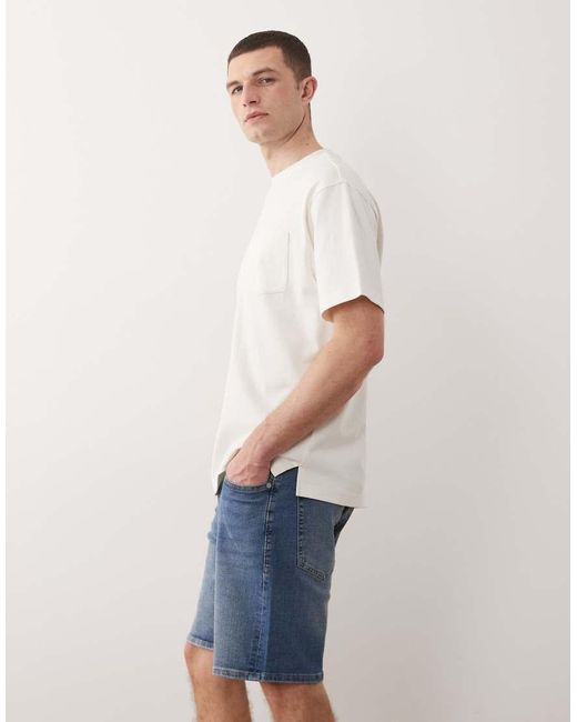 Jack & Jones Blue Rick Slim Denim Shorts for men