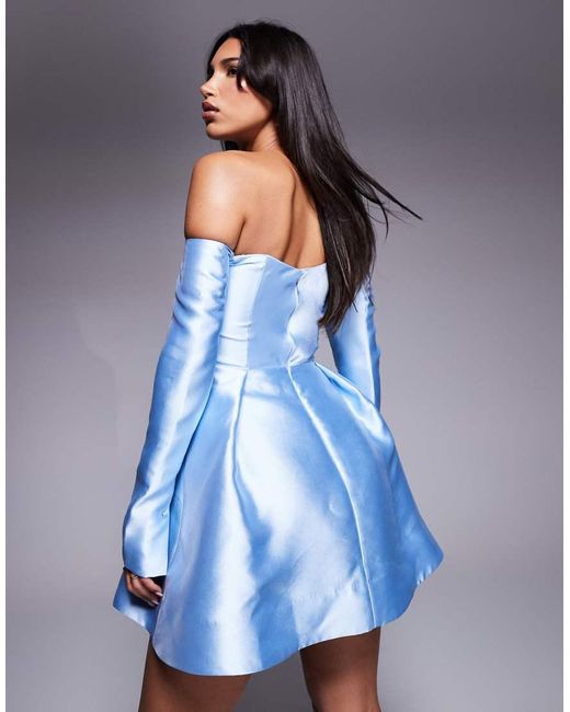 Vestito Corto Strutturato Tenue di Forever New in Blue