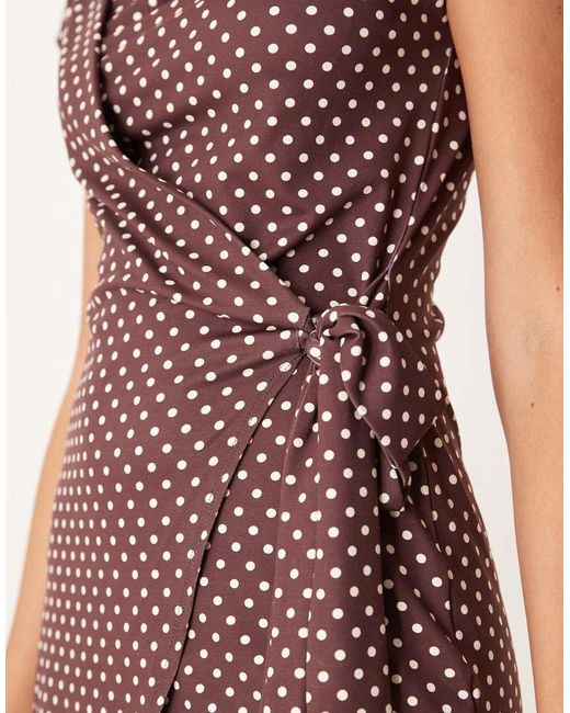 ASOS Purple Cap Sleeve Tie Wrap Front Mini Dress