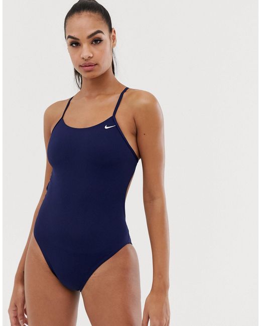 Nike Nike Cut-out Swimsuit in Blue | Lyst Australia