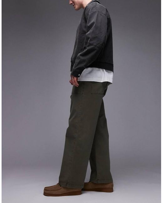 DOUBLE A by WOOD WOOD Black Heino Straight Leg Trousers for men